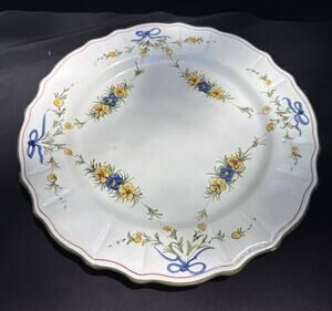 VINTAGE PV ITALY POTTERY FAIENCE Serving Platter Charger 13”
